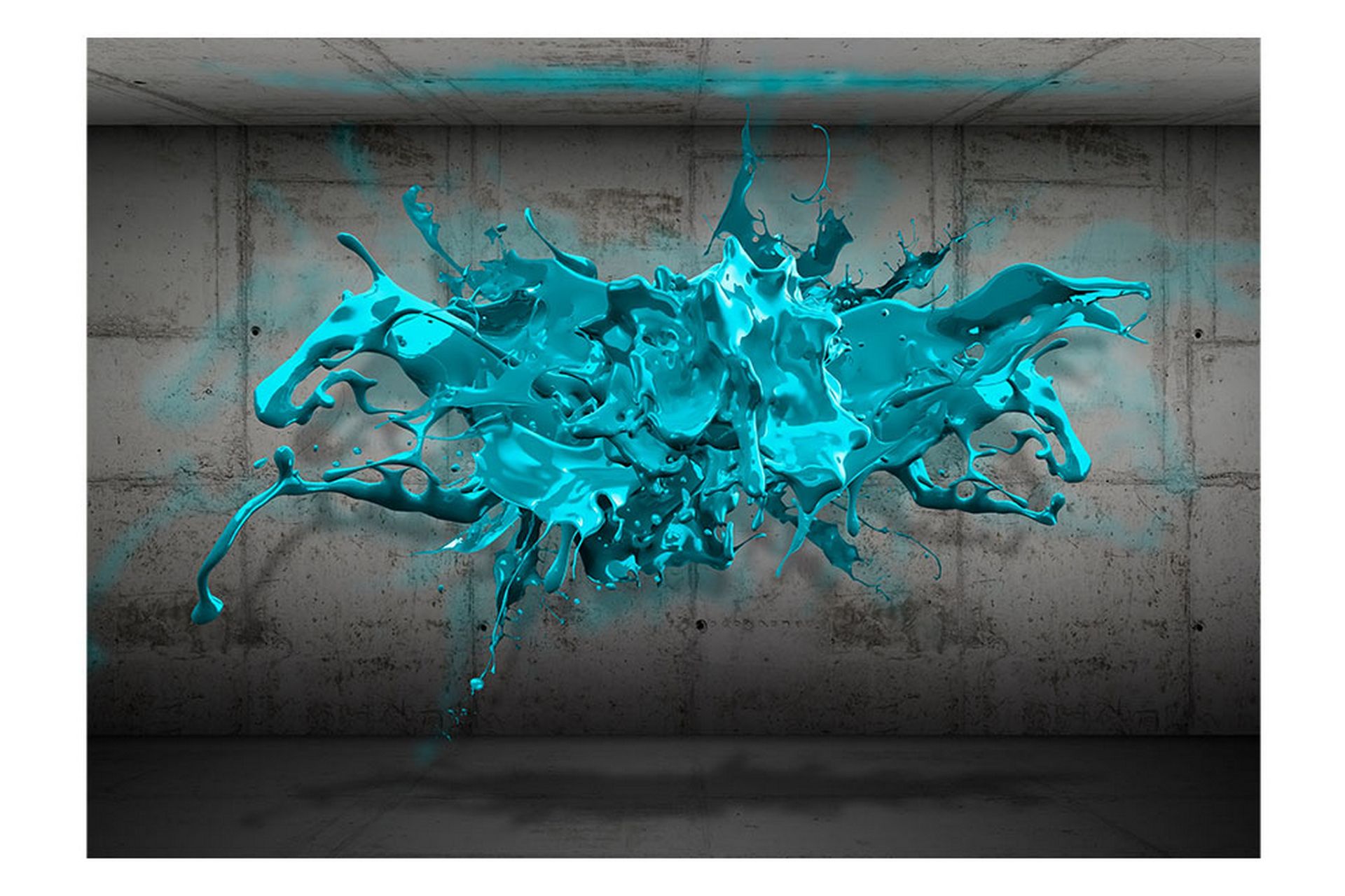FOTOTAPET Blue Ink Blot 300x210 - Artgeist sp. z o. o. - Inredning & dekor - Väggdekor - Tapeter & tapettillbehör - Fototapeter