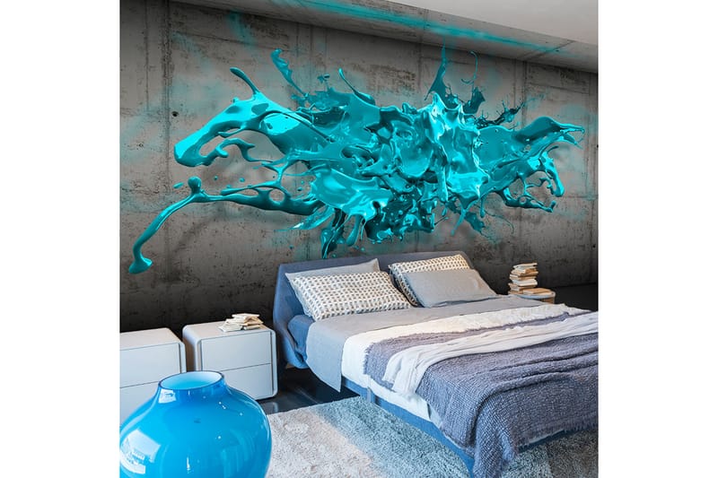 FOTOTAPET Blue Ink Blot 300x210 - Artgeist sp. z o. o. - Inredning & dekor - Väggdekor - Tapeter & tapettillbehör - Fototapeter