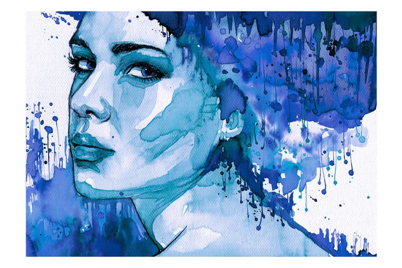 FOTOTAPET Blue Lady 350x245 - Artgeist sp. z o. o. - Inredning & dekor - Väggdekor - Tapeter & tapettillbehör - Fototapeter