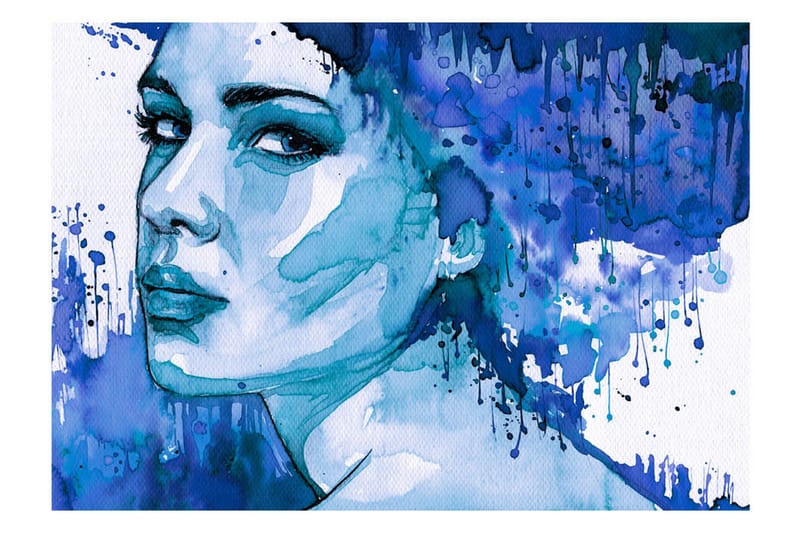 Fototapet Blue Lady 400x280 - Artgeist sp. z o. o. - Inredning & dekor - Väggdekor - Tapeter & tapettillbehör - Fototapeter