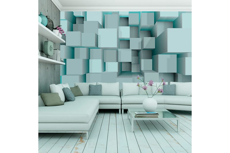 FOTOTAPET Blue Puzzle 100x70 - Artgeist sp. z o. o. - Inredning & dekor - Väggdekor - Tapeter & tapettillbehör - Fototapeter