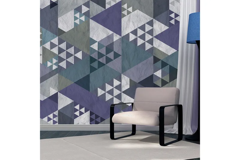 Fototapet Blue Patchwork 50x1000 - Artgeist sp. z o. o. - Inredning & dekor - Väggdekor - Tapeter & tapettillbehör - Fototapeter