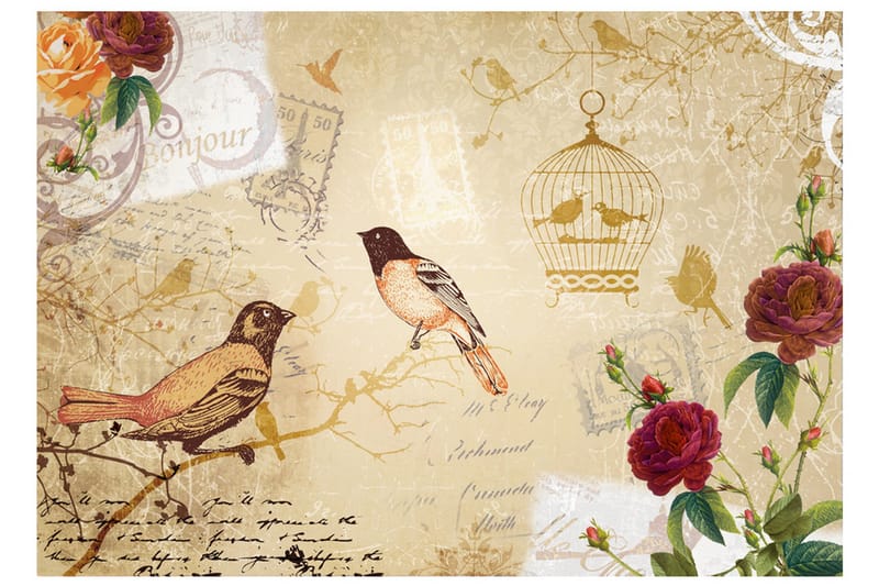 Fototapet Bonjour 100x70 - Artgeist sp. z o. o. - Inredning & dekor - Väggdekor - Tapeter & tapettillbehör - Fototapeter