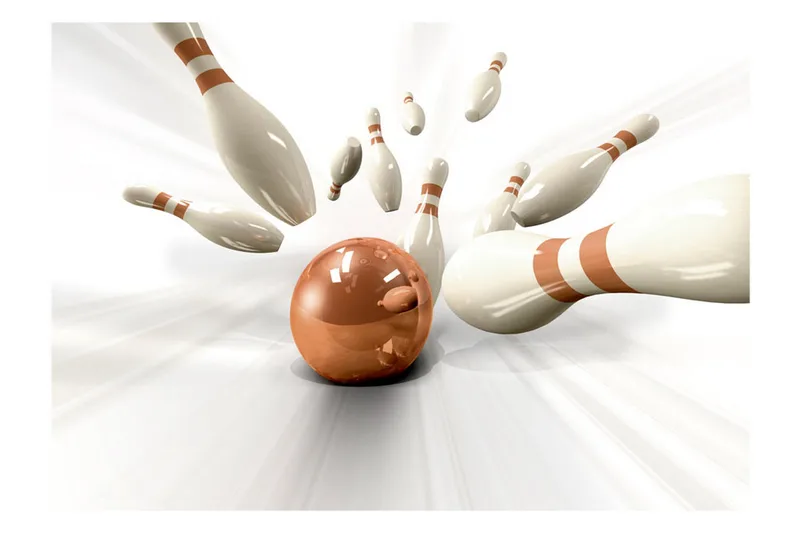 Fototapet Bowling 350x245 - Artgeist sp. z o. o. - Inredning & dekor - Väggdekor - Tapeter & tapettillbehör - Fototapeter