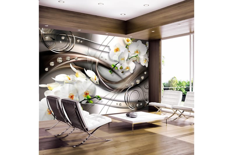 FOTOTAPET Breeze And Orchid 250x175 - Artgeist sp. z o. o. - Inredning & dekor - Väggdekor - Tapeter & tapettillbehör - Fototapeter