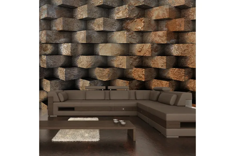 Fototapet Brick Braid 300x210 - Artgeist sp. z o. o. - Inredning & dekor - Väggdekor - Tapeter & tapettillbehör - Fototapeter