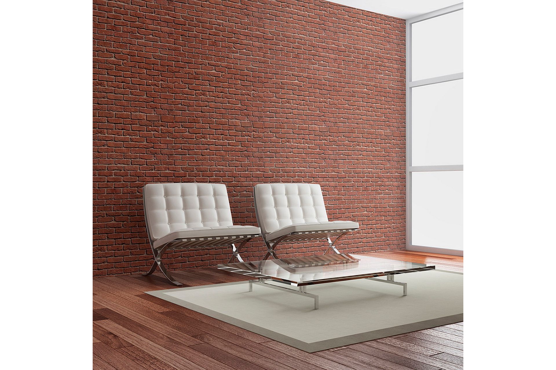 FOTOTAPET Brick Simple Design 200x154 - Artgeist sp. z o. o. - Inredning & dekor - Väggdekor - Tapeter & tapettillbehör - Fototapeter