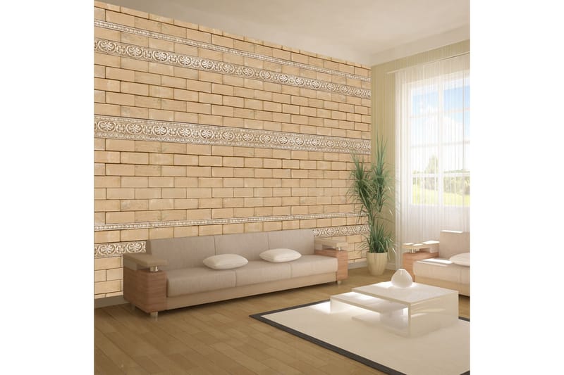FOTOTAPET Brick With Ornaments 100x70 - Artgeist sp. z o. o. - Inredning & dekor - Väggdekor - Tapeter & tapettillbehör - Fototapeter