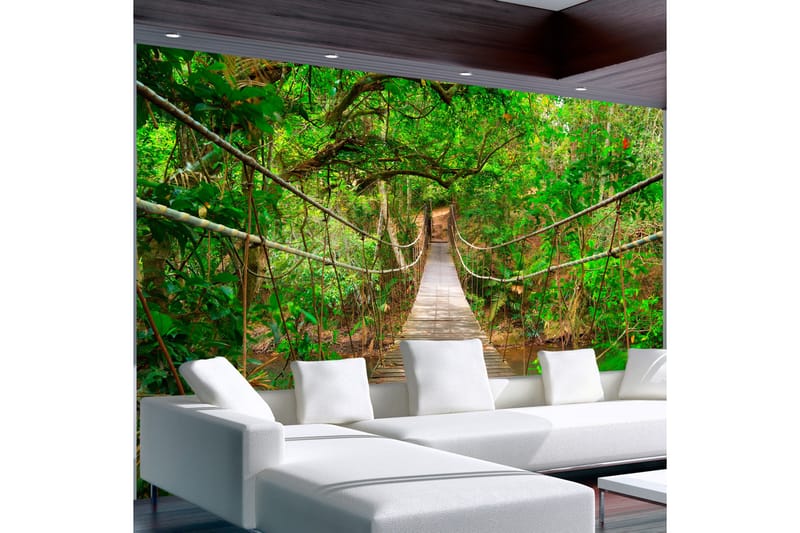 Fototapet Bridge Amid Greenery 100x70 - Artgeist sp. z o. o. - Inredning & dekor - Väggdekor - Tapeter & tapettillbehör - Fototapeter