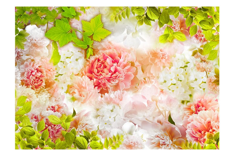 FOTOTAPET Bright Peonies 300x210 - Artgeist sp. z o. o. - Inredning & dekor - Väggdekor - Tapeter & tapettillbehör - Fototapeter