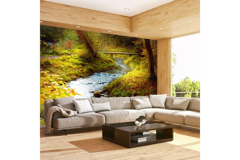 FOTOTAPET Brook Sunrise 350x270 - Artgeist sp. z o. o. - Inredning & dekor - Väggdekor - Tapeter & tapettillbehör - Fototapeter