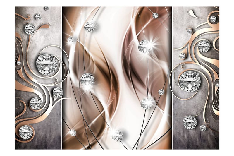 FOTOTAPET Brown And Diamonds 250x175 - Artgeist sp. z o. o. - Inredning & dekor - Väggdekor - Tapeter & tapettillbehör - Fototapeter