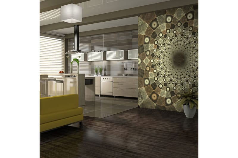 Fototapet Brown Mosaic 200x154 - Artgeist sp. z o. o. - Inredning & dekor - Väggdekor - Tapeter & tapettillbehör - Fototapeter