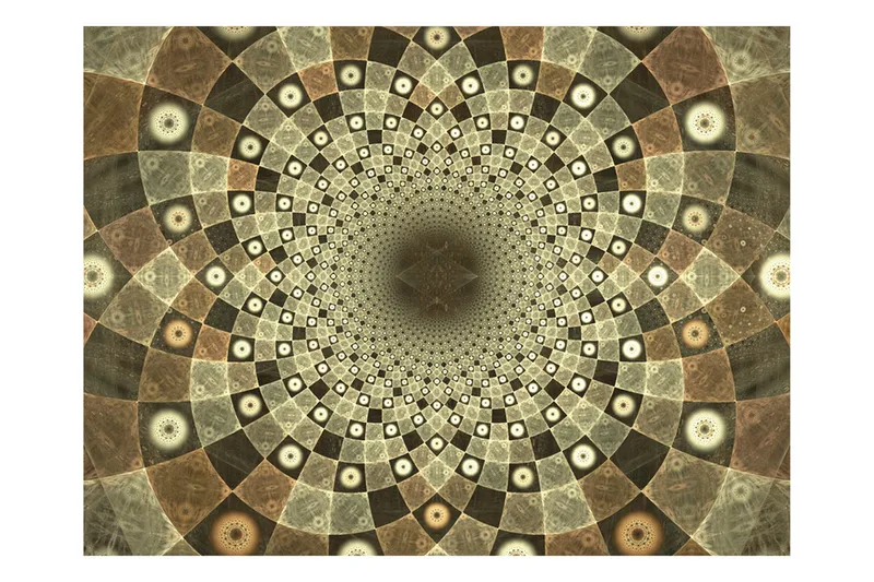 Fototapet Brown Mosaic 350x270, Artgeist sp. z o. o.