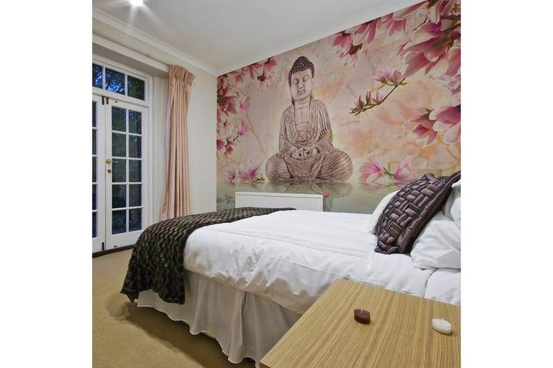 FOTOTAPET Buddha And Magnolia 300x231 - Artgeist sp. z o. o. - Inredning & dekor - Väggdekor - Tapeter & tapettillbehör - Fototapeter