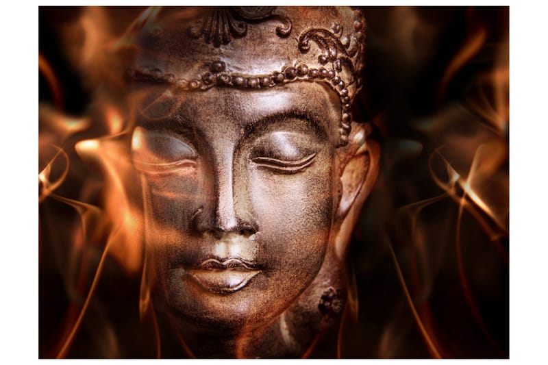 FOTOTAPET Buddha Fire Of Meditation 350x270 - Artgeist sp. z o. o. - Inredning & dekor - Väggdekor - Tapeter & tapettillbehör - Fototapeter