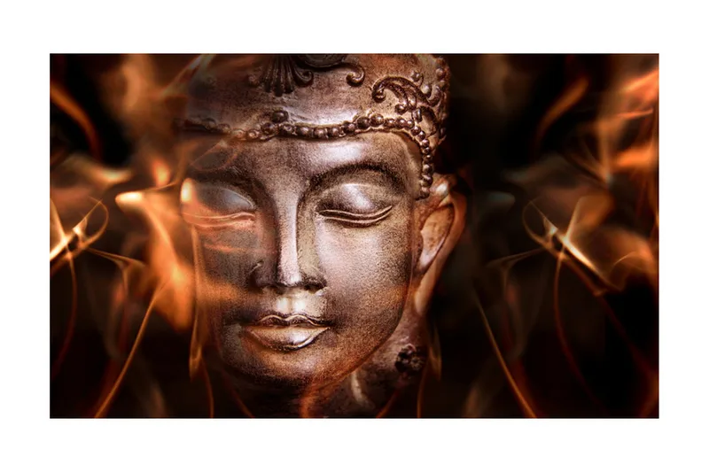Fototapet Buddha Fire Of Meditation 450x270 - Artgeist sp. z o. o. - Inredning & dekor - Väggdekor - Tapeter & tapettillbehör - Fototapeter