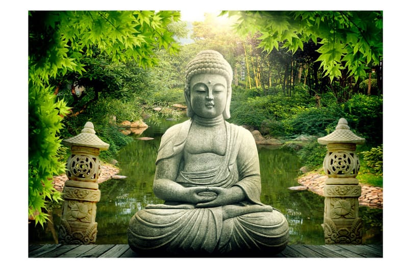 FOTOTAPET Buddha's Garden 100x70 - Artgeist sp. z o. o. - Inredning & dekor - Väggdekor - Tapeter & tapettillbehör - Fototapeter