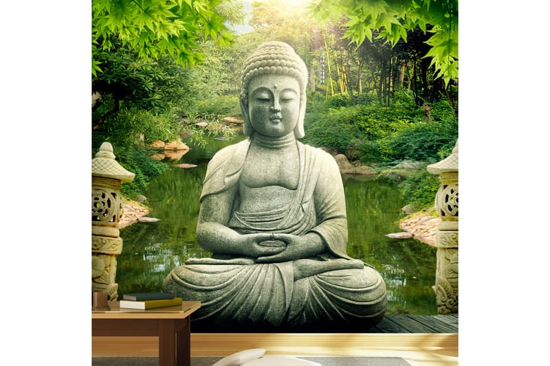 FOTOTAPET Buddha's Garden 150x105 - Artgeist sp. z o. o. - Fototapeter