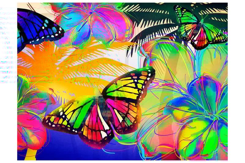 FOTOTAPET Butterflies In The Stomach 250x193 - Artgeist sp. z o. o. - Inredning & dekor - Väggdekor - Tapeter & tapettillbehör - Fototapeter