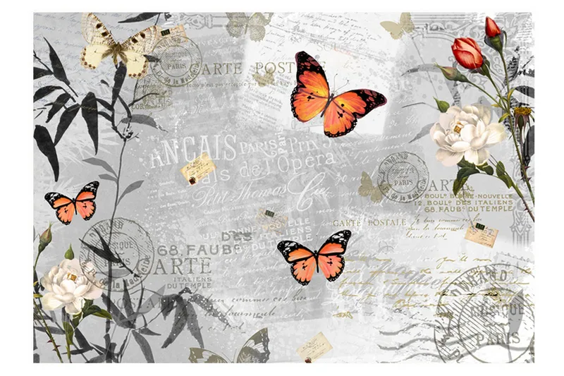 Fototapet Butterflies Song 150x105 - Artgeist sp. z o. o. - Inredning & dekor - Väggdekor - Tapeter & tapettillbehör - Fototapeter