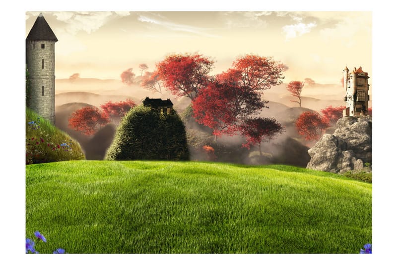 Fototapet Castles 150x105 - Artgeist sp. z o. o. - Inredning & dekor - Väggdekor - Tapeter & tapettillbehör - Fototapeter