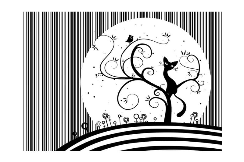 Fototapet Cat's Melody III 100x70 - Artgeist sp. z o. o. - Inredning & dekor - Väggdekor - Tapeter & tapettillbehör - Fototapeter