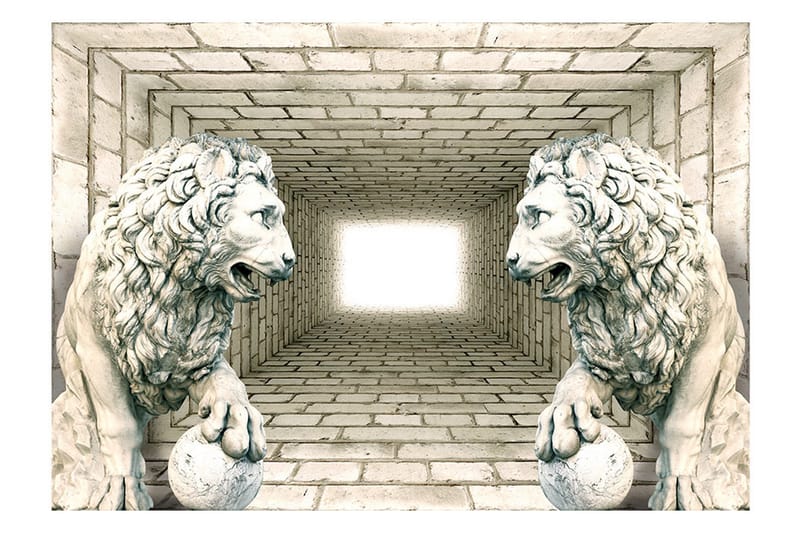 FOTOTAPET Chamber Of Lions 200x140 - Artgeist sp. z o. o. - Inredning & dekor - Väggdekor - Tapeter & tapettillbehör - Fototapeter