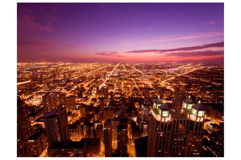 Fototapet Chicago By Night 250x193, Artgeist sp. z o. o.
