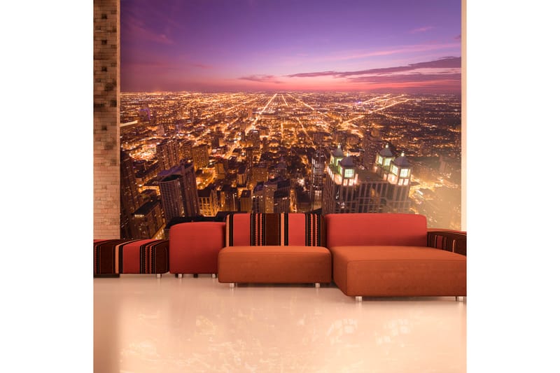 FOTOTAPET Chicago By Night 400x309 - Artgeist sp. z o. o. - Inredning & dekor - Väggdekor - Tapeter & tapettillbehör - Fototapeter
