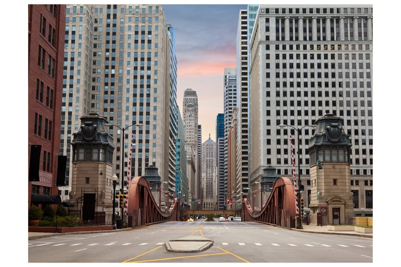 FOTOTAPET Chicago Street 300x231 - Artgeist sp. z o. o. - Inredning & dekor - Väggdekor - Tapeter & tapettillbehör - Fototapeter
