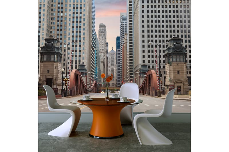 FOTOTAPET Chicago Street 400x309 - Artgeist sp. z o. o. - Inredning & dekor - Väggdekor - Tapeter & tapettillbehör - Fototapeter