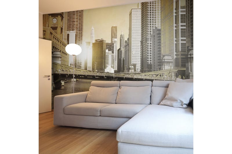 Fototapet Chicagos Brygga Tappning Effekt 250x193 - Artgeist sp. z o. o. - Inredning & dekor - Väggdekor - Tapeter & tapettillbehör - Fototapeter