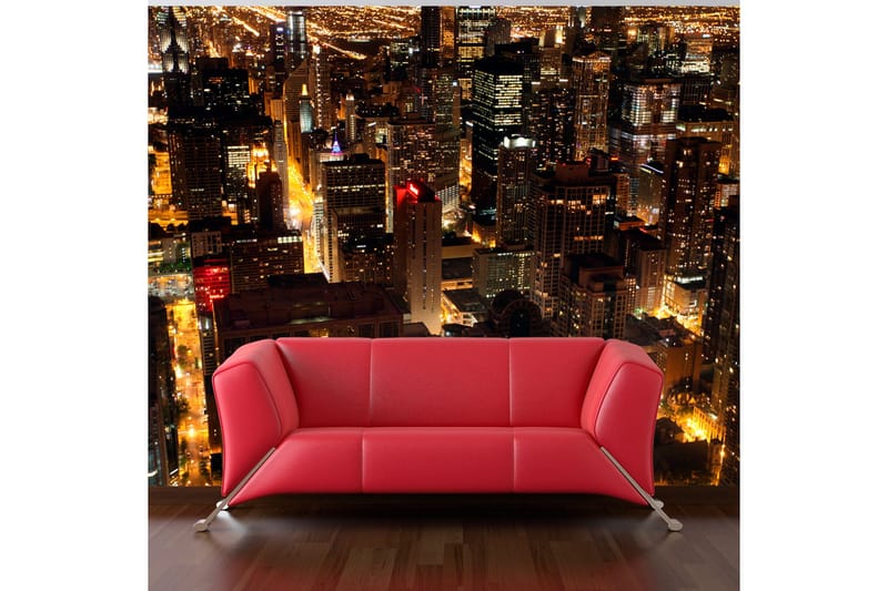 Fototapet City By Night Chicago Usa 450x270 - Artgeist sp. z o. o. - Inredning & dekor - Väggdekor - Tapeter & tapettillbehör - Fototapeter