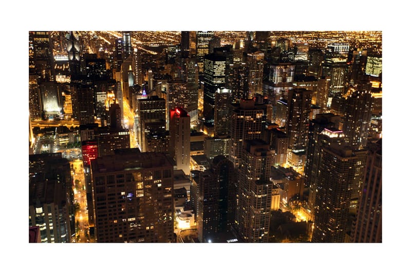 Fototapet City By Night Chicago Usa 450x270, Artgeist sp. z o. o.