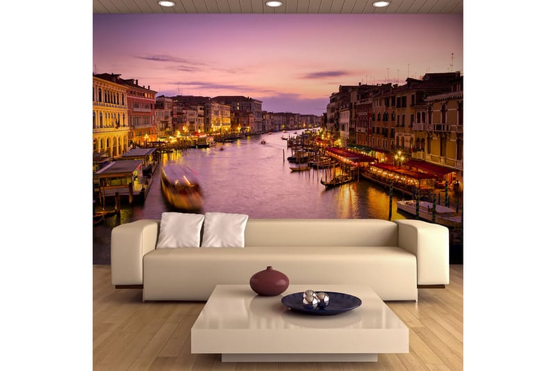 FOTOTAPET City Of Lovers Venedig Nattetid 250x193 - Artgeist sp. z o. o. - Inredning & dekor - Väggdekor - Tapeter & tapettillbehör - Fototapeter