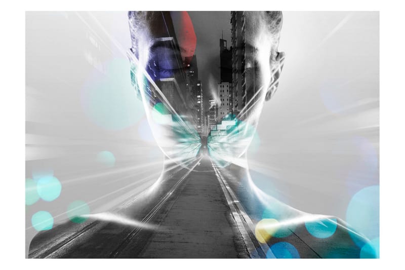 FOTOTAPET City Woman 200x140 - Artgeist sp. z o. o. - Inredning & dekor - Väggdekor - Tapeter & tapettillbehör - Fototapeter