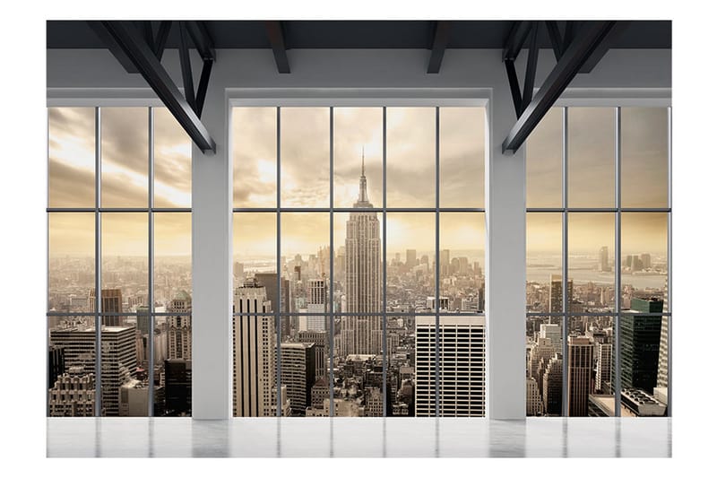 FOTOTAPET Clouds Over New York City 100x70 - Artgeist sp. z o. o. - Inredning & dekor - Väggdekor - Tapeter & tapettillbehör - Fototapeter