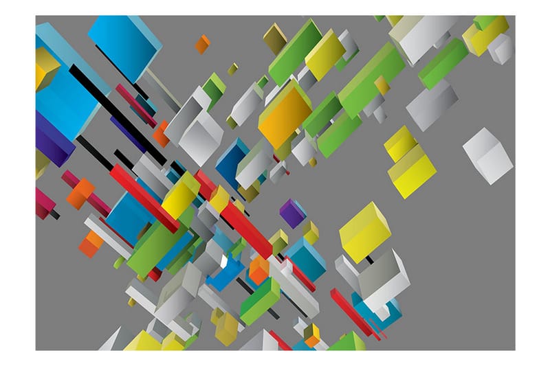 FOTOTAPET Color Puzzle 250x175 - Artgeist sp. z o. o. - Inredning & dekor - Väggdekor - Tapeter & tapettillbehör - Fototapeter