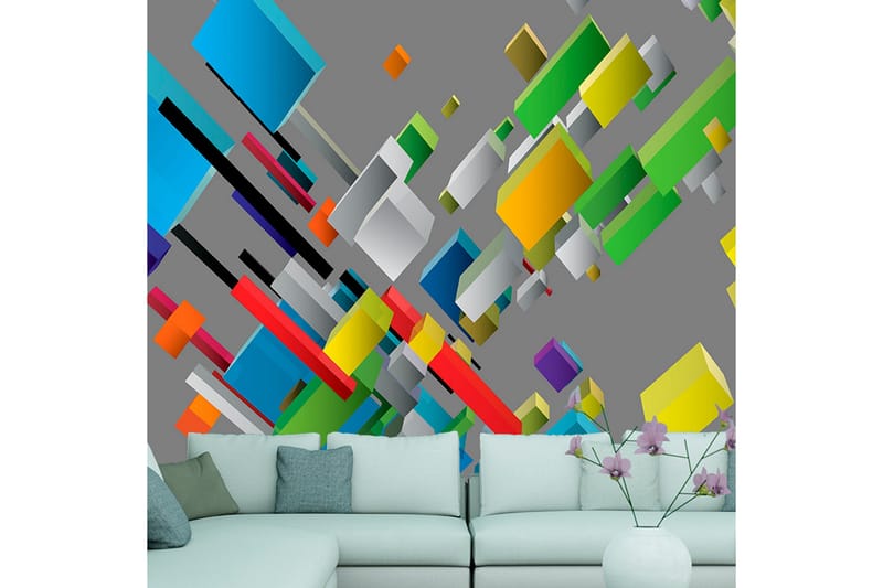 FOTOTAPET Color Puzzle 250x175 - Artgeist sp. z o. o. - Inredning & dekor - Väggdekor - Tapeter & tapettillbehör - Fototapeter