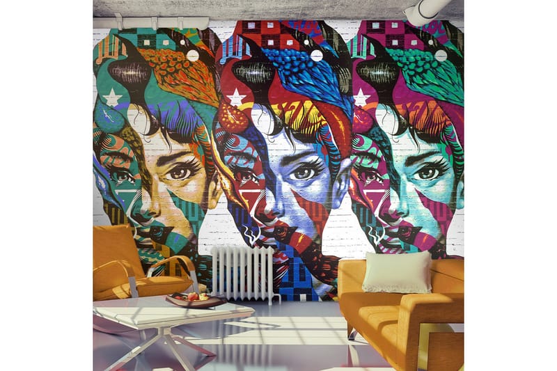 FOTOTAPET Colorful Faces 250x175 - Artgeist sp. z o. o. - Inredning & dekor - Väggdekor - Tapeter & tapettillbehör - Fototapeter