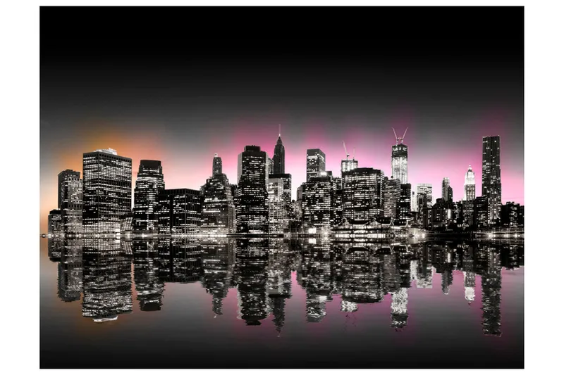 Fototapet Colorful Glow Over NYC 250x193, Artgeist sp. z o. o.