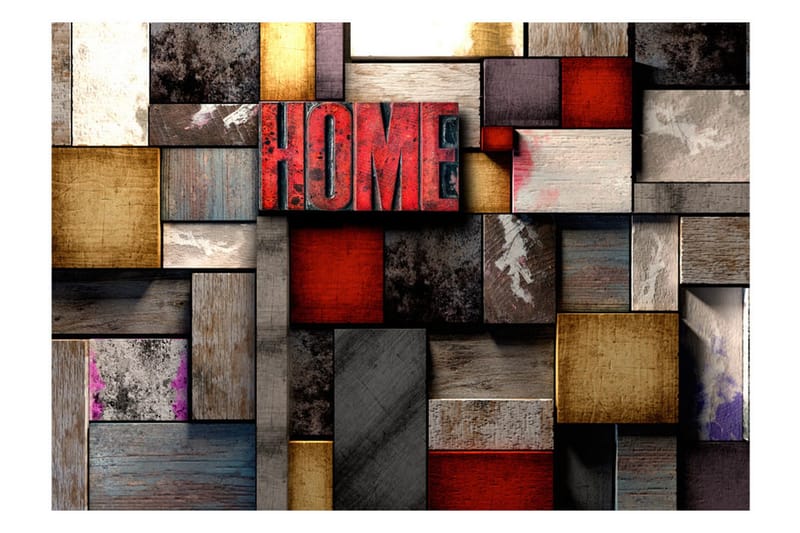 Fototapet Colorful Home 300x210 - Artgeist sp. z o. o. - Inredning & dekor - Väggdekor - Tapeter & tapettillbehör - Fototapeter