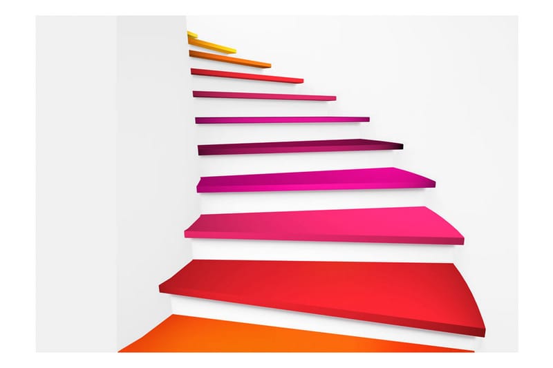 FOTOTAPET Colorful Stairs 300x210 - Artgeist sp. z o. o. - Inredning & dekor - Väggdekor - Tapeter & tapettillbehör - Fototapeter