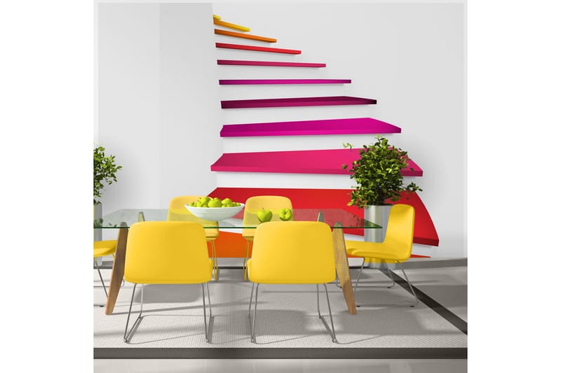 FOTOTAPET Colorful Stairs 300x210 - Artgeist sp. z o. o. - Inredning & dekor - Väggdekor - Tapeter & tapettillbehör - Fototapeter