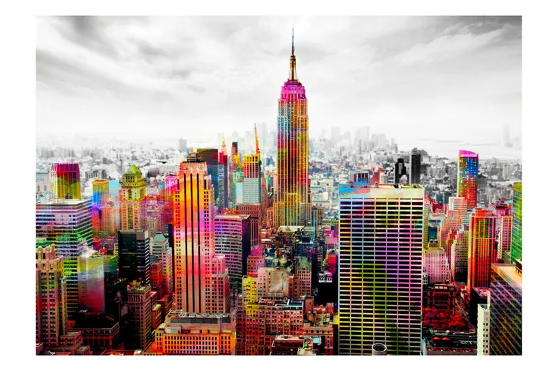 Fototapet Colors Of New York City II 150x105 - Artgeist sp. z o. o. - Inredning & dekor - Väggdekor - Tapeter & tapettillbehör - Fototapeter