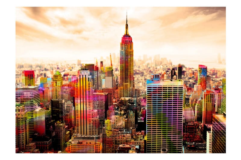Fototapet Colors Of New York City III 350x245 - Artgeist sp. z o. o. - Inredning & dekor - Väggdekor - Tapeter & tapettillbehör - Fototapeter