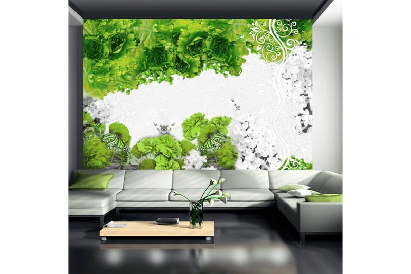 Fototapet Colors Of Spring Green 300x210 - Artgeist sp. z o. o. - Inredning & dekor - Väggdekor - Tapeter & tapettillbehör - Fototapeter