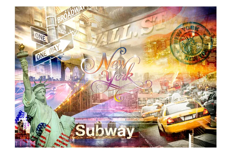 Fototapet Colorsof NYC 250x175 - Artgeist sp. z o. o. - Inredning & dekor - Väggdekor - Tapeter & tapettillbehör - Fototapeter