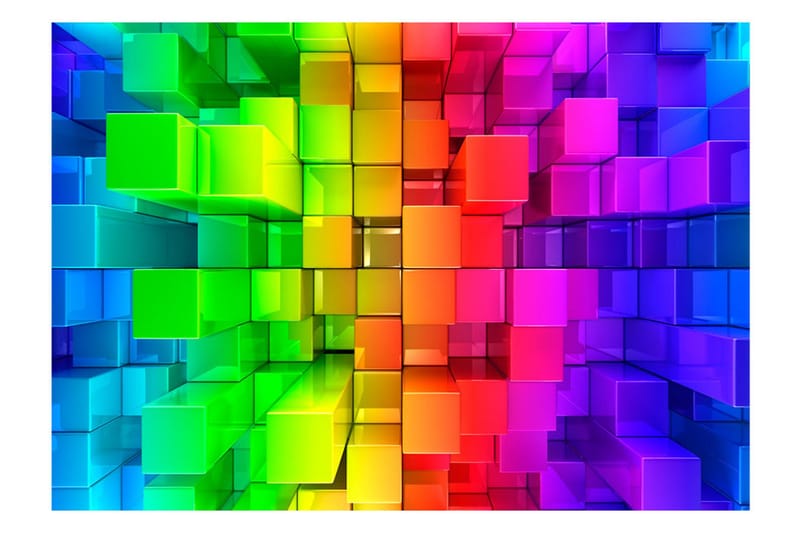 Fototapet Colour Jigsaw 200x140 - Artgeist sp. z o. o. - Inredning & dekor - Väggdekor - Tapeter & tapettillbehör - Fototapeter